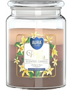Ароматна свещ Bispol Aura - Wild Vanilla, 500 g