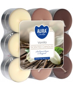Ароматни чаени свещи Bispol Aura - Vanilla, 18 броя