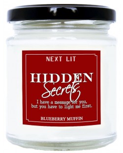 Ароматна свещ Next Lit Hidden Secrets - Честит Свети Валентин, на английски език