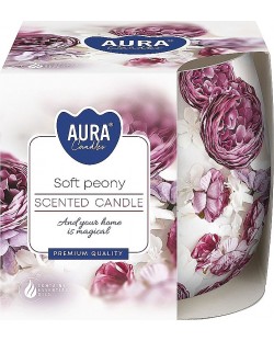 Ароматна свещ Bispol Aura - Peony, 100 g