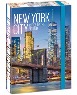 Кутия с ластик Ars Una Cities А4 - Бруклинския мост, Ню Йорк