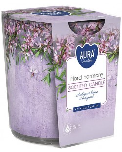 Ароматна свещ Bispol Aura - Floral Harmony, 100 g