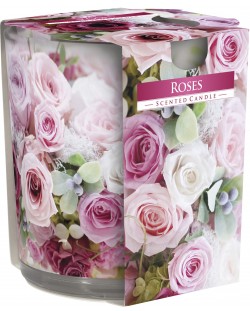 Ароматна свещ Bispol Aura - Roses, 100 g