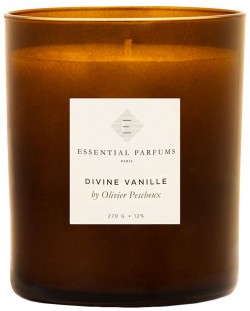 Ароматна свещ Essential Parfums - Divine Vanille by Olivier Pescheux, 270 g