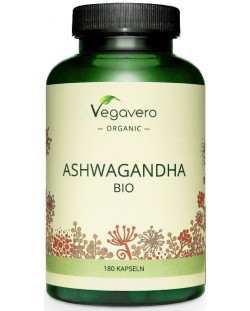 Ashwagandha Bio, 180 капсули, Vegavero