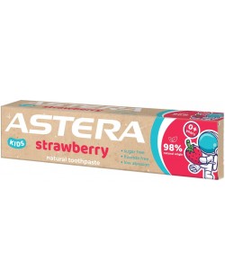 Astera Natural Kids Паста за зъби Strawberry, 0м+, 50 ml