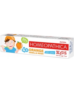 Astera Homeopathica Kids Паста за зъби Orange & Vanilla Rush, 4+ години, 50 ml