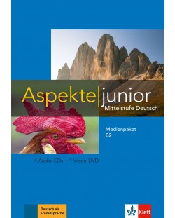Aspekte junior B2 Medienpaket (4 Audio-CDs+Video-DVD)