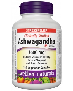 Ashwagandha, 300 mg, 120 капсули, Webber Naturals