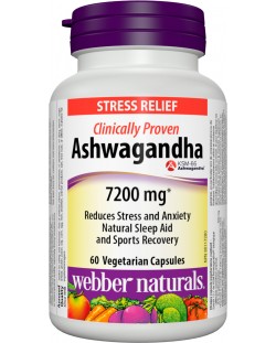 Ashwagandha, 600 mg, 60 капсули, Webber Naturals
