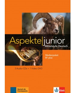 Aspekte junior B1 plus Medienpaket (3 Audio-CDs+Video-DVD)