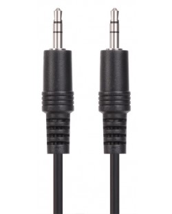 Аудио кабел VCom - CV201, жак 3.5 mm/жак 3.5 mm, 1.5 m, черен