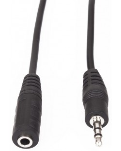 Аудио кабел VCom - CV202, жак 3.5 mm/жак 3.5mm, 10 m, черен 