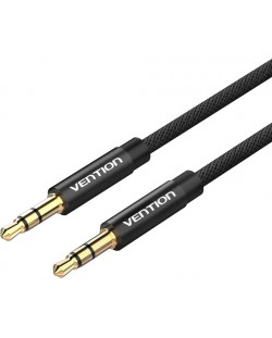Аудио кабел Vention - BAWBD, жак 3.5 mm/жак 3.5 mm, 0.5 m, черен