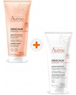 Avène XeraCalm Nutrition Комплект - Душ крем и Хидратиращ балсам, 2 x 200 ml (Лимитирано)