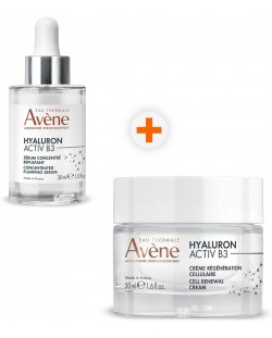 Avène Hyaluron Activ B3 Комплект - Серум-концентрат и Регенериращ крем, 30 + 50 ml (Лимитирано)