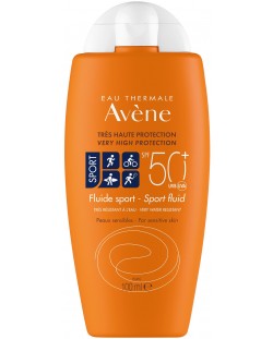 Avène Sun Слънцезащитен флуид за лице и тяло Sport, SPF50+, 100 ml
