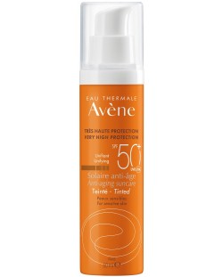 Avène Sun Анти-ейдж тонирана слънцезащита за лице, SPF50+, 50 ml