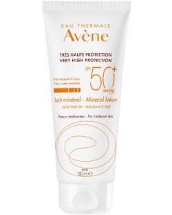 Avène Sun Минерално мляко за лице и тяло, SPF50+, 100 ml