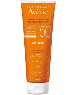 Avène Sun Слънцезащитно мляко за лице и тяло, SPF50+, 250 ml