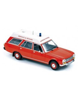 Авто-модел Peugeot 504 Break 1979 - Pompiers Ambulance