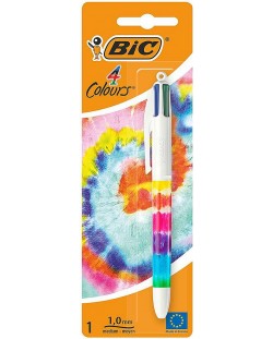 Автоматична химикалка BIC 4 Colours - Tie Dye, 1.0 mm, 4 цвята