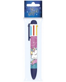 Автоматична химикалка Derform - Unicorn, с 6 цвята