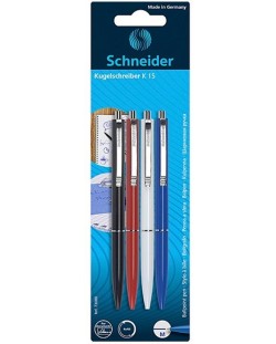 Автоматична химикалка Schneider K15 - М, 4 броя