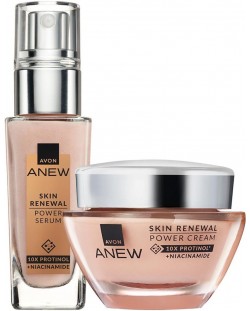 Avon Anew Комплект - Възобновяващ крем и Серум, 50 + 30 ml