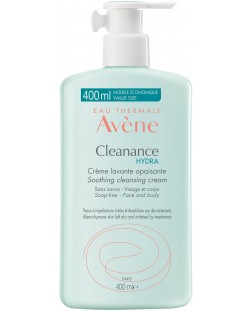 Avène Cleanance Успокояващ измивен крем Hydra, 400 ml (Лимитирано)