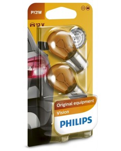 Автомобилни крушки Philips - 12V, PY21W, BAU15s, 2 броя