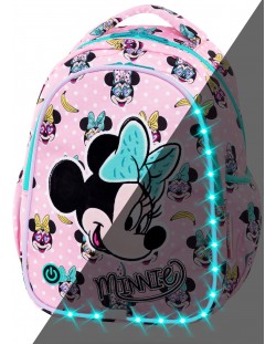 Ученическа светеща LED раница Cool Pack Joy S - Minnie Mouse Pink