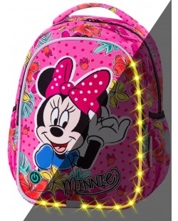 Ученическа светеща LED раница Cool Pack Joy S - Minnie Mouse Tropical