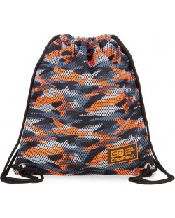 Спортен сак с връзки Cool Pack Sprint Line - Camo Mesh Orange