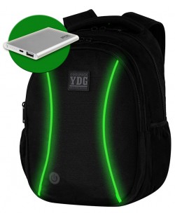 Ученическа светеща LED раница Cool Pack Joy - Зелена + подарък