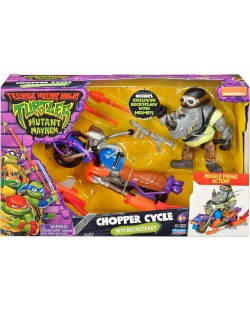 Базова eкшън фигура TMNT Mutant Mayhem - Костенурка нинджа Пълен хаос, Chopper Cycle