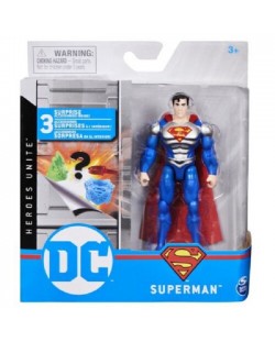 Базова фигура с изненади Spin Master DC - Супермен със сребърен костюм