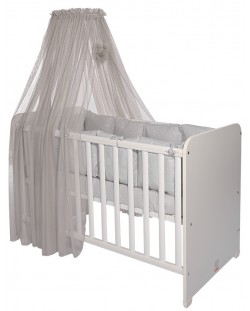 Балдахин за бебешко легло Lorelli - Color Pom Pom, 480 x 160 cm, сив