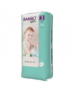 Eко пелени Bambo Nature - Tall Pack, размер 3, М, 4-8 kg, 52 броя