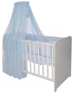 Балдахин за бебешко легло Lorelli - Color Pom Pom, 480 x 160 cm, син
