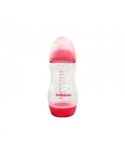 Шише за хранене Barbabebe Anti-colic - 240 ml, корал