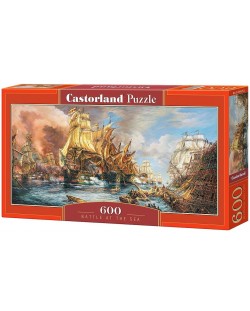 Панорамен пъзел Castorland от 600 части - Морска битка
