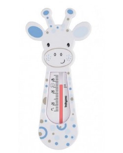 Термометър за баня Babyono - Бял жираф и сини кръгчета