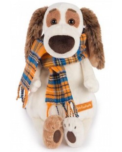 Плюшена играчка Budi Basa - Кученце Бартоломей, с шал, 33 cm