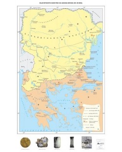Българското ханство на Долни Дунав VІІ-ІХ век (стенна карта)