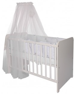 Балдахин за бебешко легло Lorelli - Color Pom Pom, 480 x 160 cm, бял