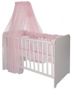 Балдахин за бебешко легло Lorelli - Color Pom Pom, 480 x 160 cm, розов