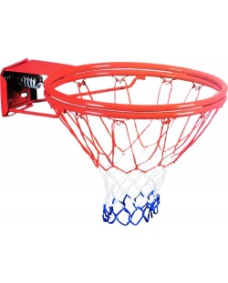 Баскетболен кош Maxima - двоен гъвкав ринг с пружина и мрежа, 45 cm