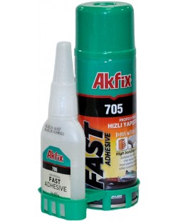 Бързо залепващо лепило Akfix - 705, 200 ml + 65 g