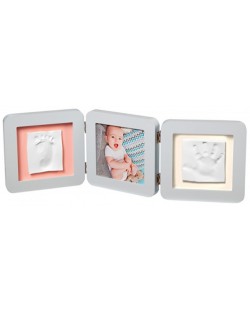 Рамка за снимка и 2 отпечатъка Baby Art - My Baby Touch, бяла